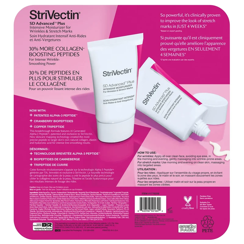 STRIVECTIN - Ensemble de 2 Soins Hydratants Intensif Anti-Rides et Anti-Vergetures SD Advanced Plus