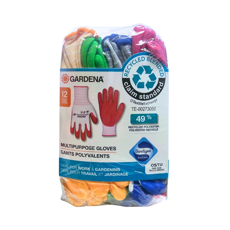 GARDENA - Paquet de 12 Gants Polyvalents