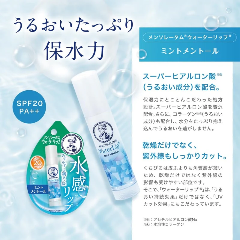 Mentholatum Water Lip Mint Menthol Lip Balm 4.5g