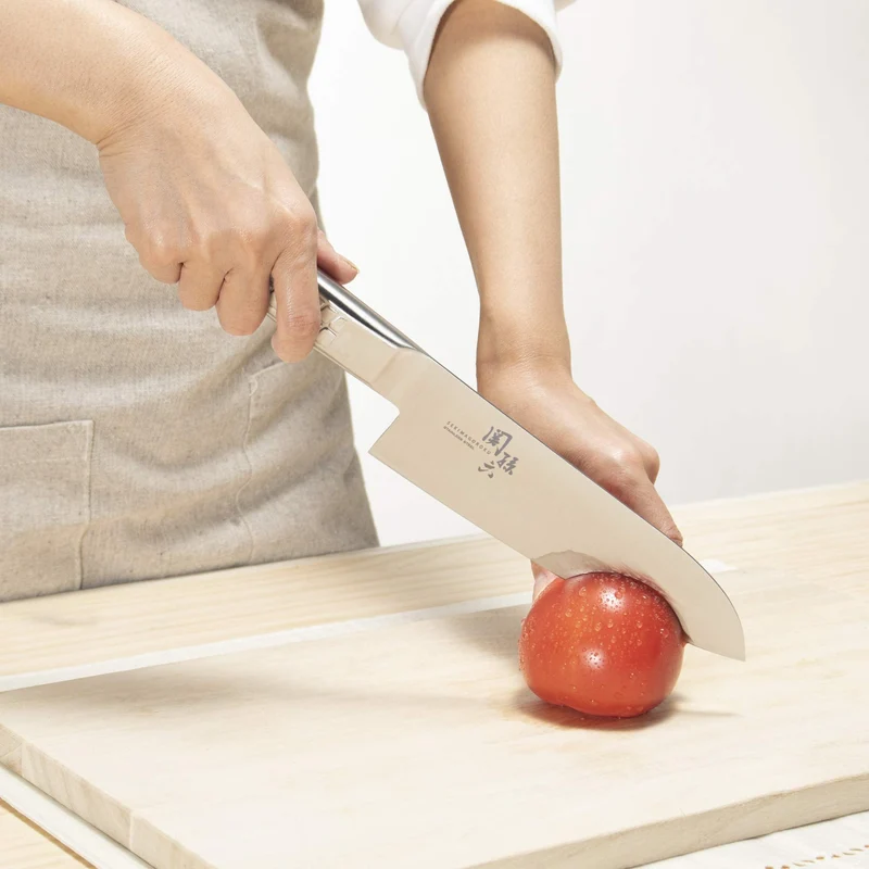 KAI Seki Magoroku All Stainless Santoku Knife 170mm 165g