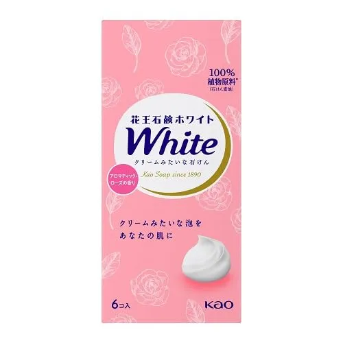 Kao White Aromatic Rose Soap 510G Regular Size for Luxurious Cleanser