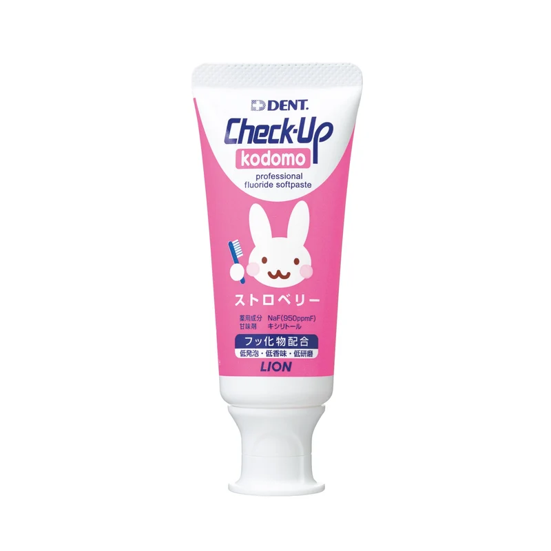 Lion Dental Materials Lion Check Up Kodomo Strawberry Toothpaste 60G Tube