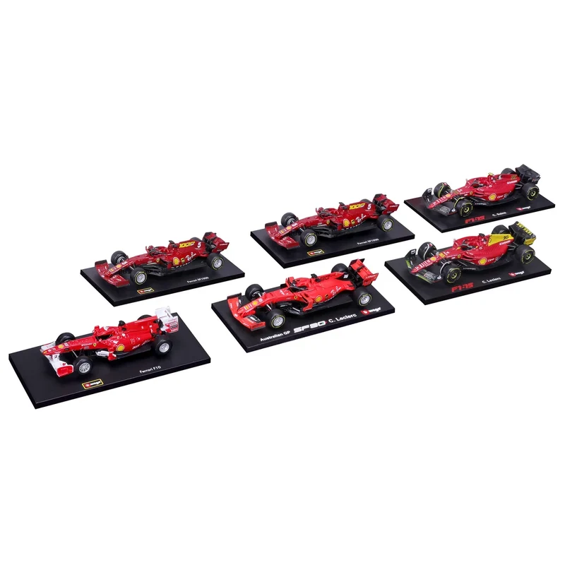 BURAGO - Ensemble de 6 Voitures de Course Formula 1 Ferrari