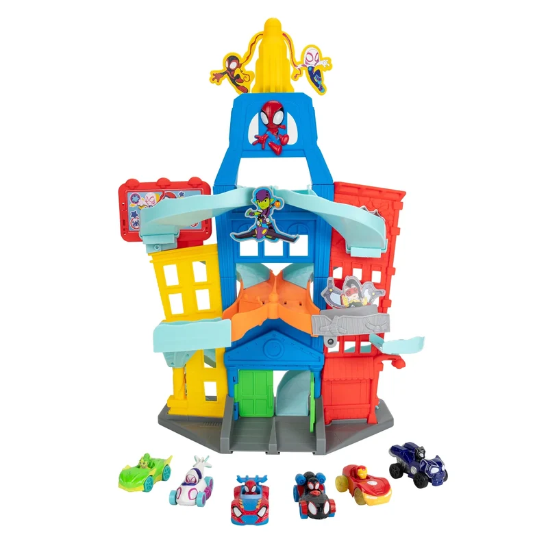 JAZWARES - Spidey et Ses Amis Extraordinaires Ensemble de Circuit Urbain Spidey en Métaux Incroyables
