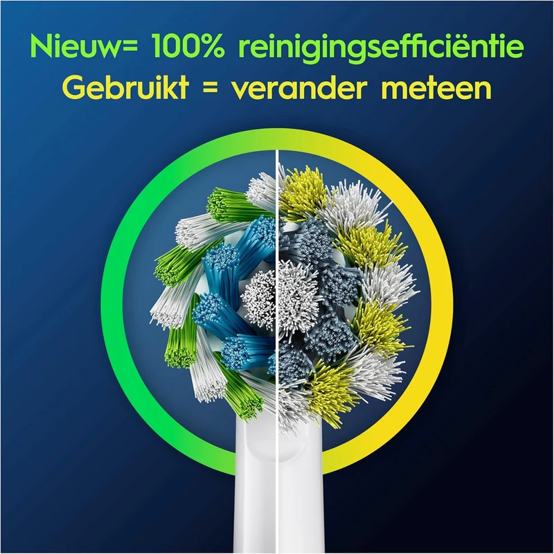 Oral-B Pro Cross Action Zwarte borstels voor elektrische tandenborstels, 4 stuks