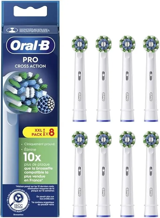 Oral-B Pro Cross Action Borstels voor elektrische tandenborstels, 8 stuks