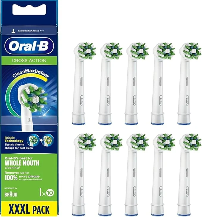 Oral-B Pro CrossAction Reserveborstels voor elektrische tandenborstel, 10 stuks, wit
