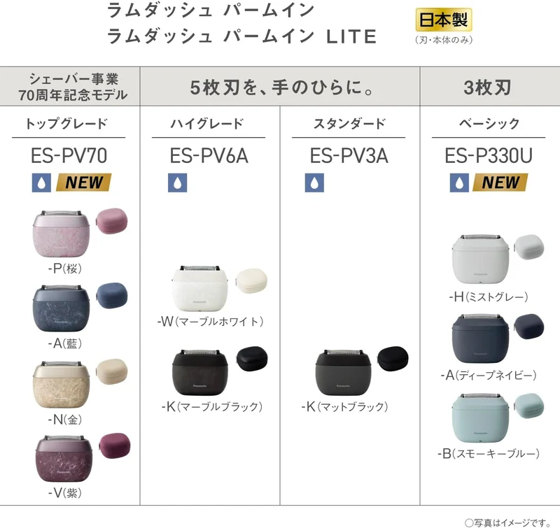 Panasonic Lamdash Palm Shaver 70th Anniversary Edition 5-Blade ES-PV70