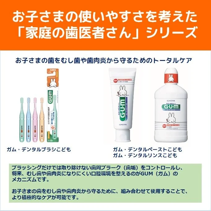 Gum Dental Rinse Liquid Toothpaste for Children Fruit Mint 250ML Non-Alcoholic