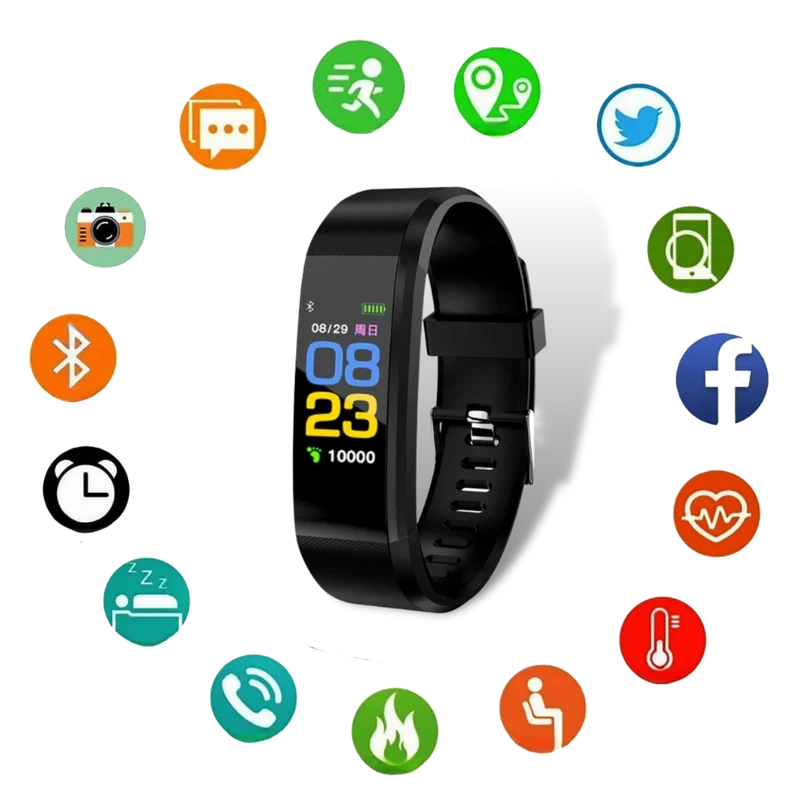 Smartwatch per Anziani - Facile da Usare - Monitoraggio della Salute e dell'Attività Fisica