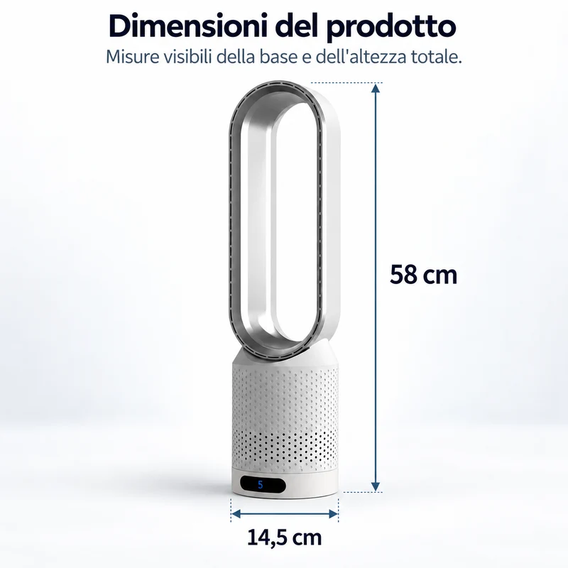 AirPure – Ventilatore a torre senza pale ultra silenzioso (< 32 dB)