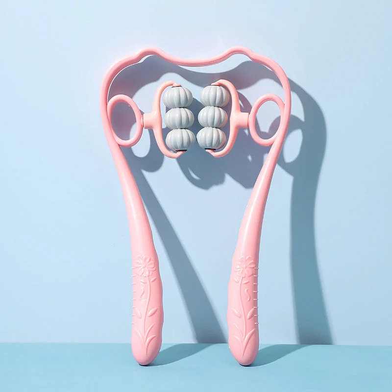 RelaxPro™ | Dispositivo per massaggio al collo – Massaggio manuale per collo, schiena e spalle con palline massaggianti in TPR