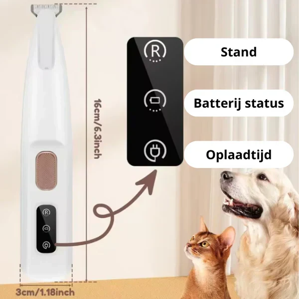 Trimmer per zampe per cani e gatti | Cura del pelo precisa | Applicazione sicura