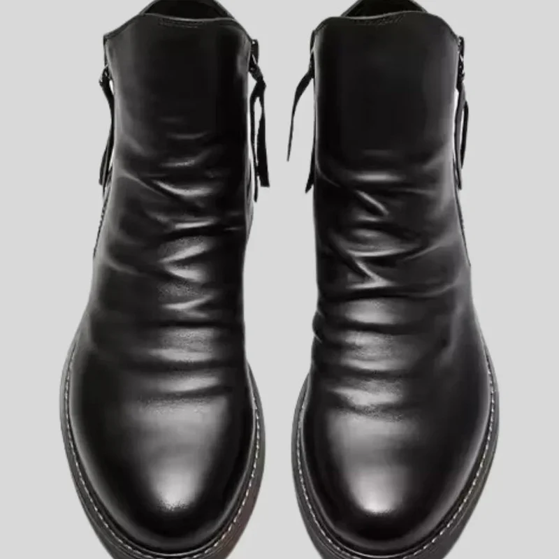 Bottines homme légères fermeture éclair latérale