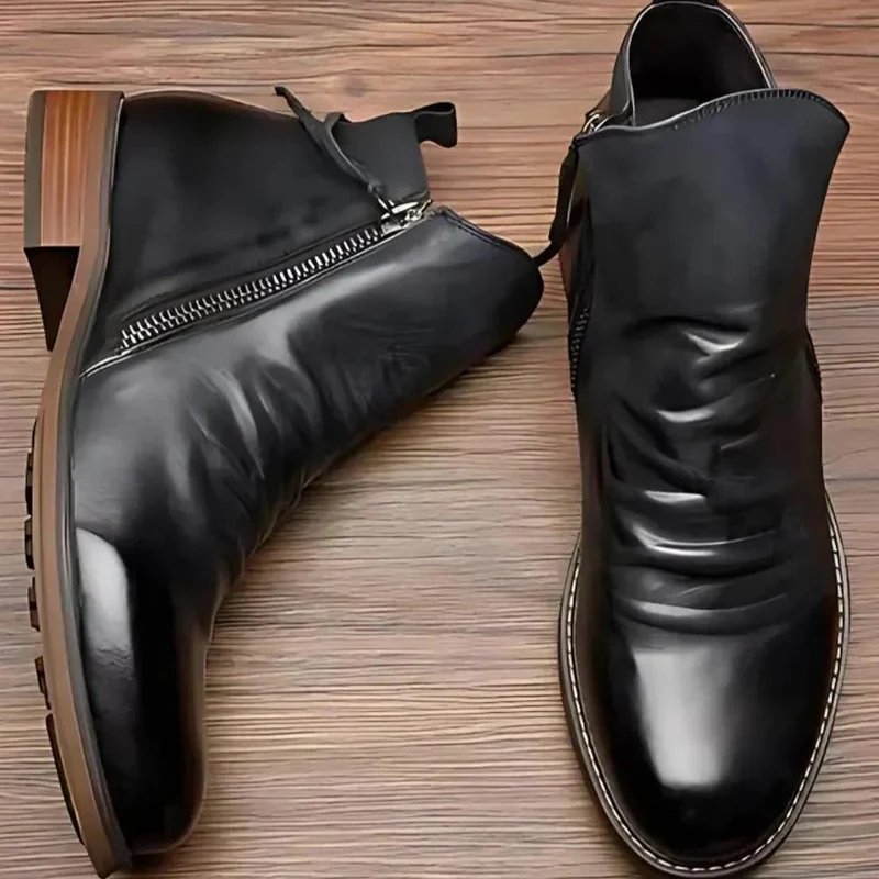 Bottines homme légères fermeture éclair latérale