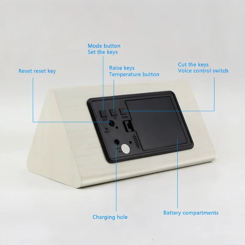 Nox - Sveglia Digitale LED in Plastica