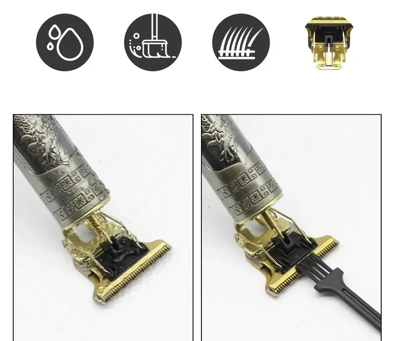 Rasoi per capelli wireless vintage per uomini