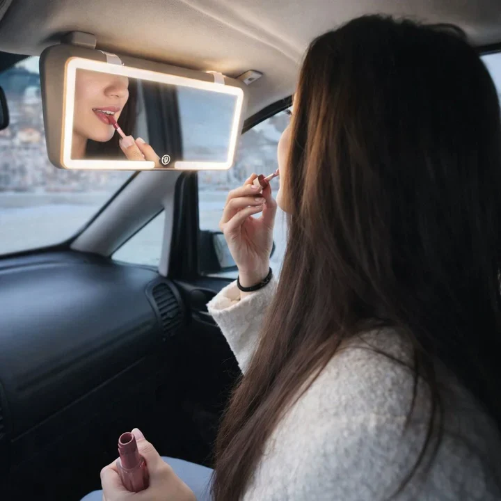 Specchio per trucco con luce per auto | Specchio cosmetico illuminato | GlowVisor