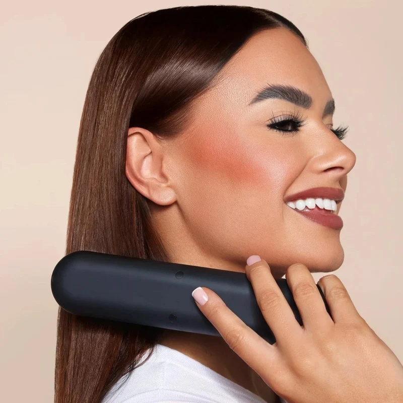 Spazzola lisciatrice & Spazzola per capelli elettrica | Piastra per capelli senza fili per capelli lisci | StyleGlide