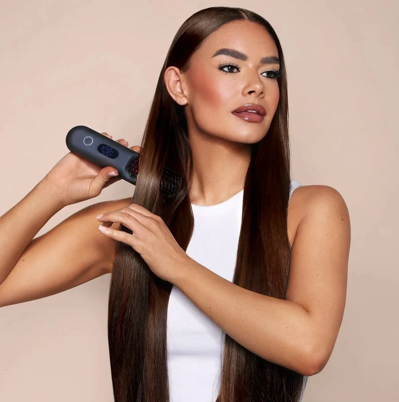 Spazzola lisciatrice & Spazzola per capelli elettrica | Piastra per capelli senza fili per capelli lisci | StyleGlide
