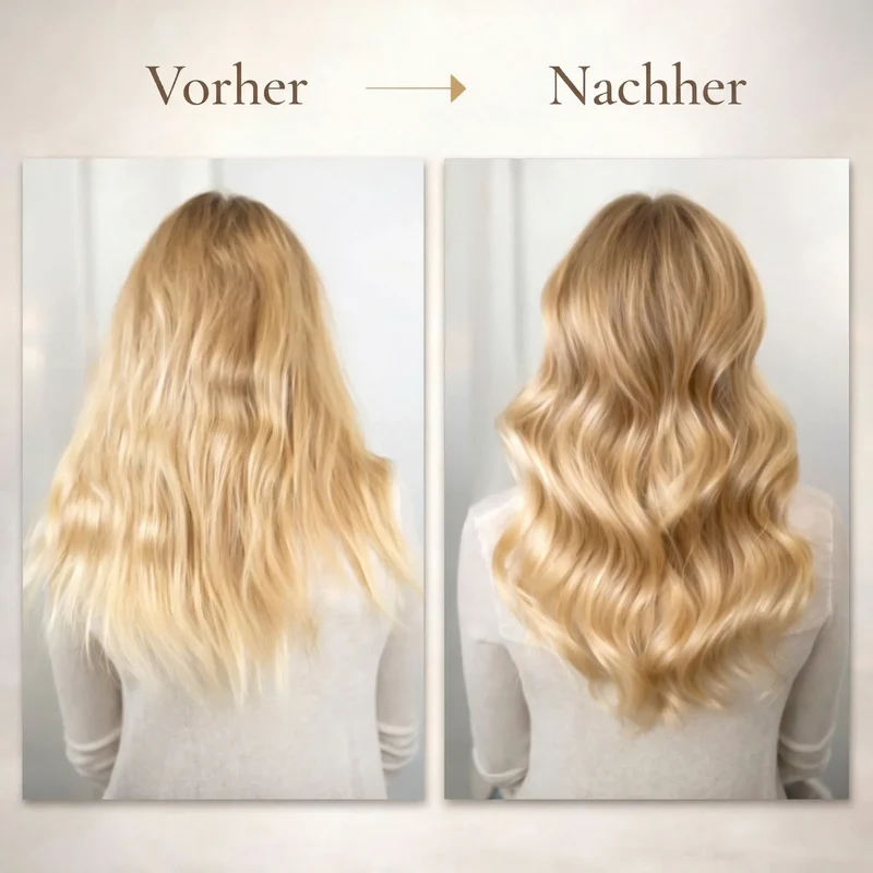 Piastra per capelli per ricci perfetti | Ferro arricciacapelli e spazzola ad aria calda per acconciature da salone | LockenLieb