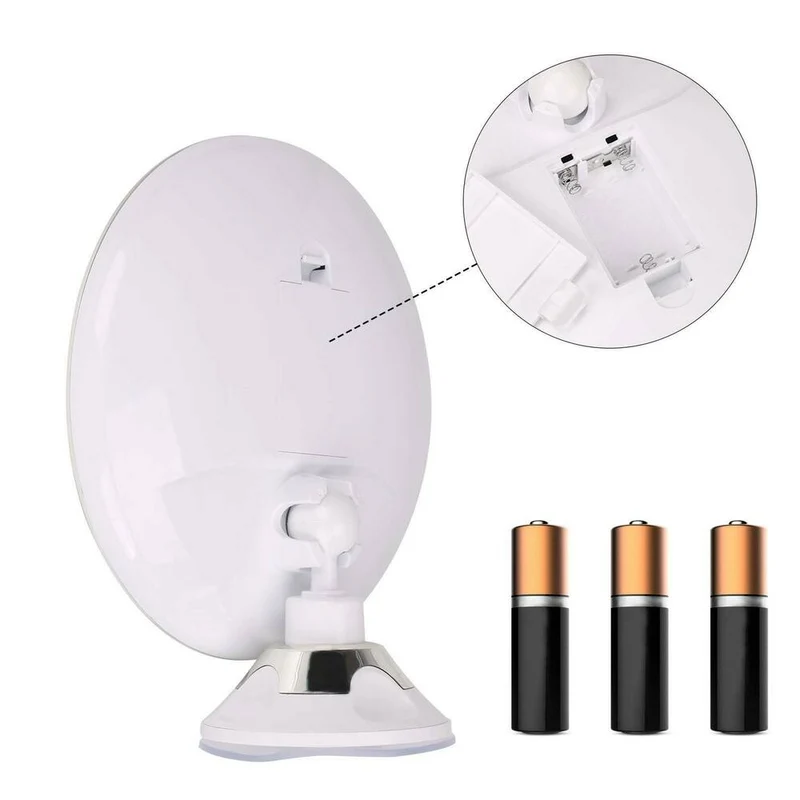 Specchio per trucco con luce e ingrandimento 10x | Specchio LED illuminato rotondo | Kosmetix