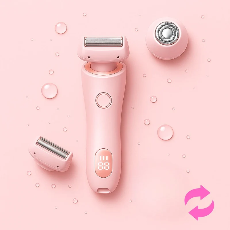 Rasoi per Intimo Femminile | Rasoio Elettrico per Donne per l'Area Intima | Trimmer per Bikini | Femora