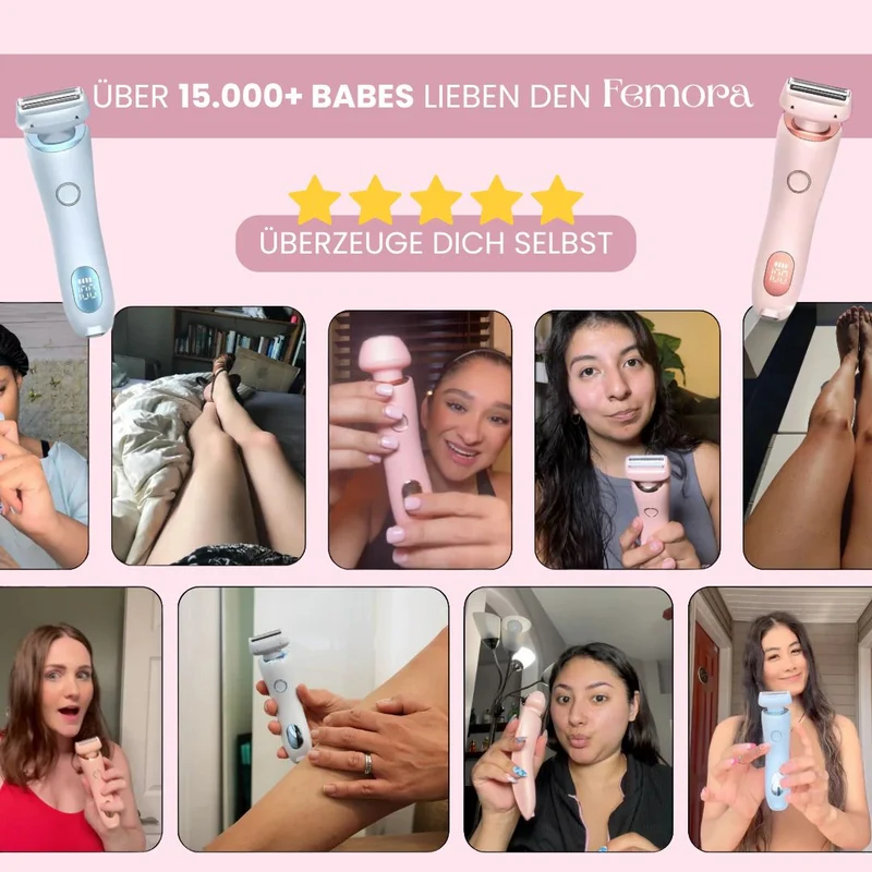Rasoi per Intimo Femminile | Rasoio Elettrico per Donne per l'Area Intima | Trimmer per Bikini | Femora