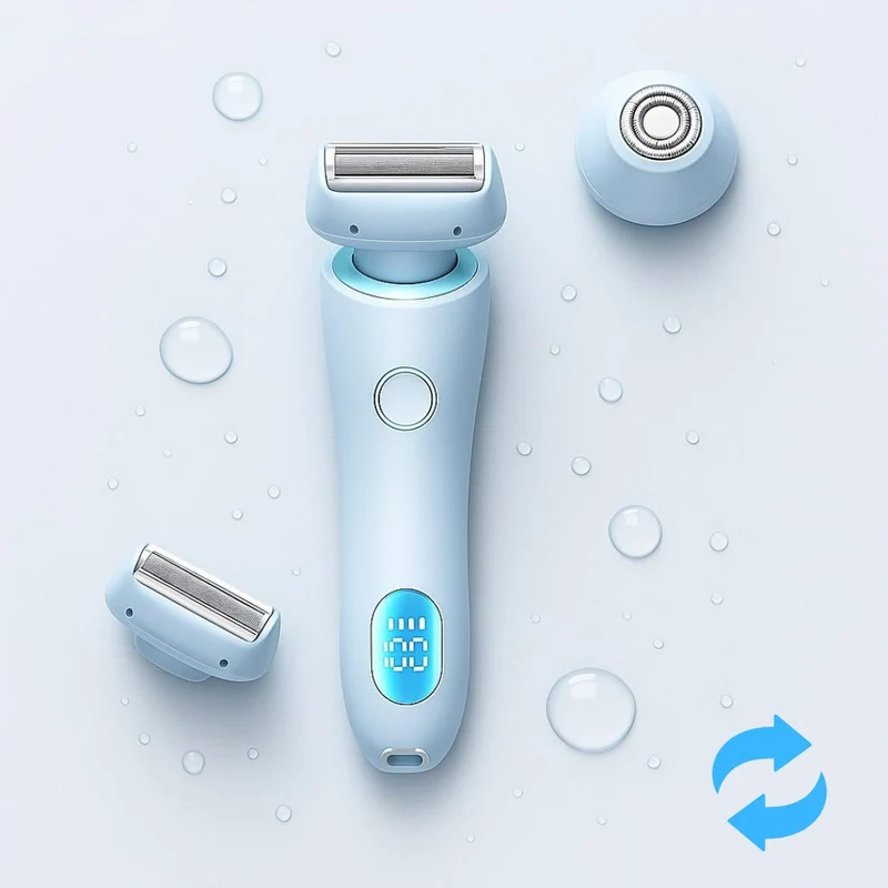 Rasoi per Intimo Femminile | Rasoio Elettrico per Donne per l'Area Intima | Trimmer per Bikini | Femora