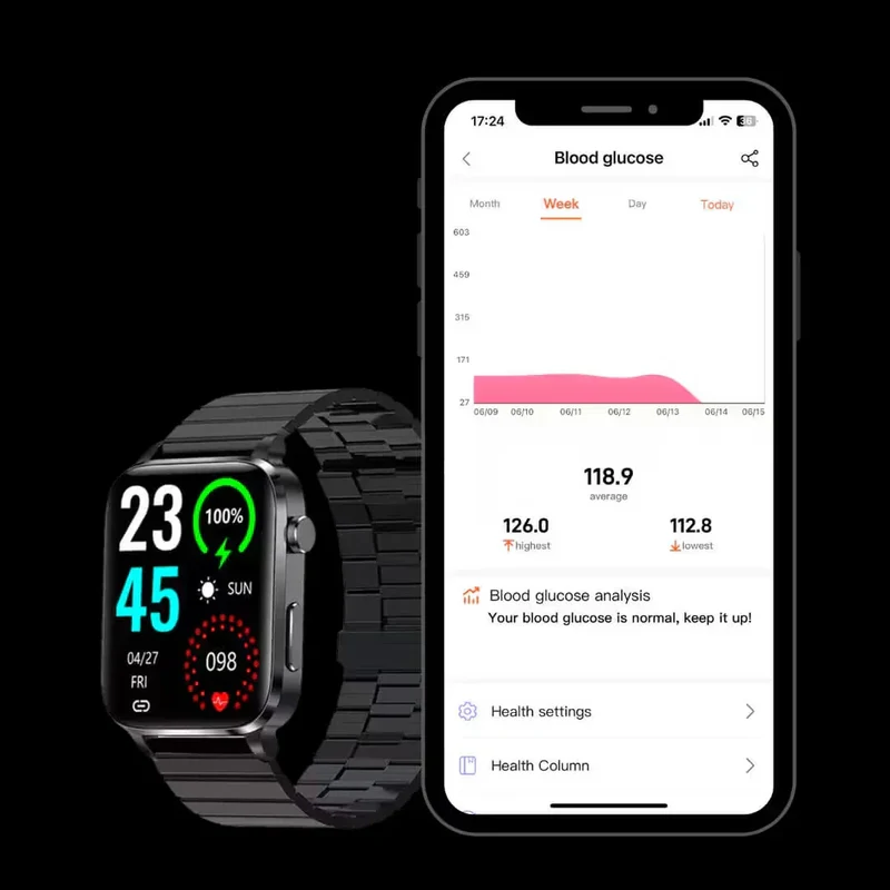 SugaCare Pro Smartwatch | Monitor Glucosio Non Invasivo
