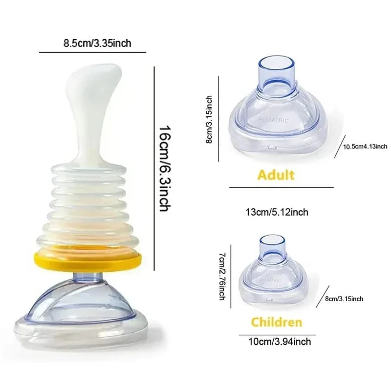 Dispositivo Anti-Asfissia per Primo Soccorso | Bambini e Adulti | Silicone Medico | Solvara