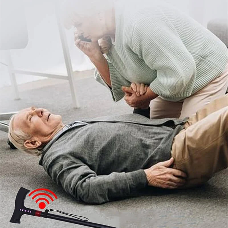 Bastone da passeggio | Allarme caduta | Regolabile in altezza | SmartCane