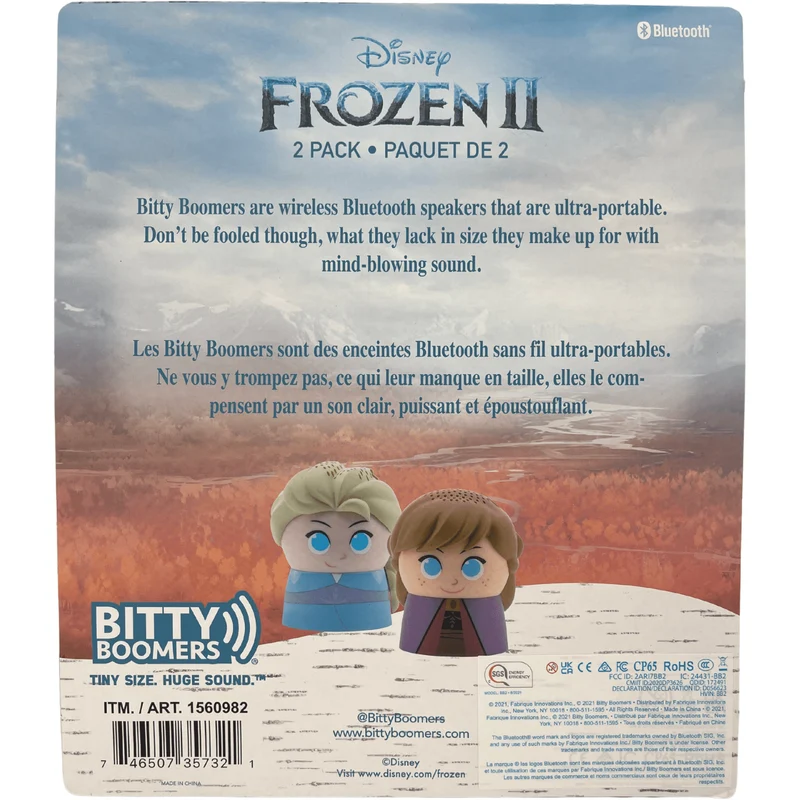 BITTY BOOMERS - Paquet de 2 Enceintes Bluetooth de Collection