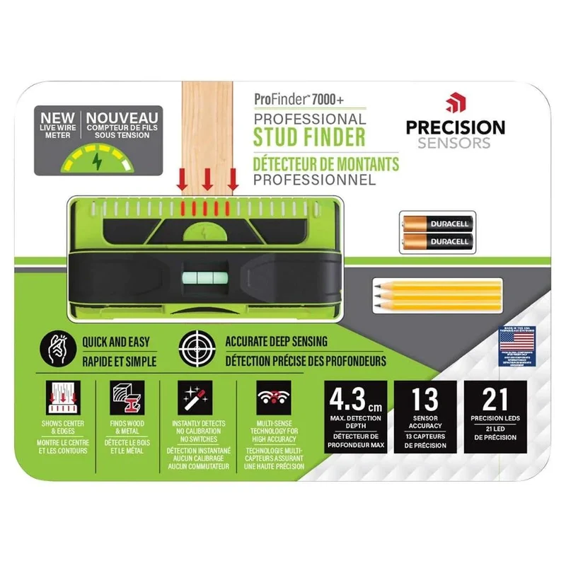 PRECISION SENSORS - Détecteur de Montants Professionnel ProFinder 7000+ *Boite Endommagé*