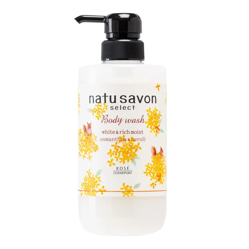 Softymo Kose Natu White Body Wash 500Ml Rich Moist Osmanthus Exfoliating