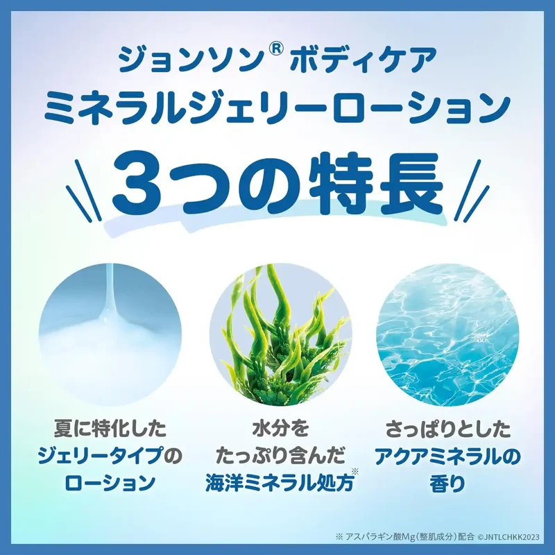 Johnson Body Care Mineral Jelly Lotion 500ml Aqua Scent Moisturizing Gel Pump