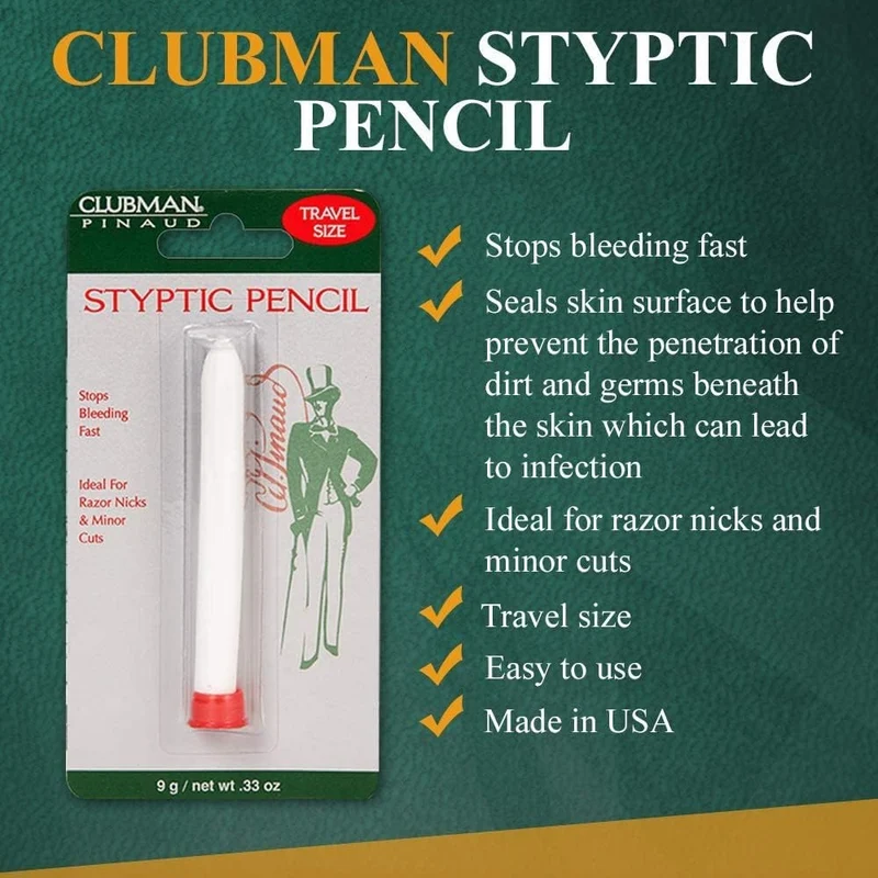 Crayon styptique "Styptic Pencil" - Arrête les saignements rapidement (9g/.33oz)