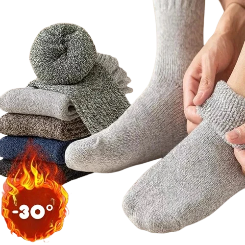5 Paires de Chaussettes en laine mérinos Chaudes et confortables