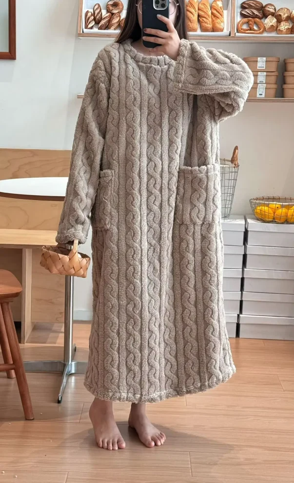 Robe de Nuit en Flanelle ULTRA CHAUDE