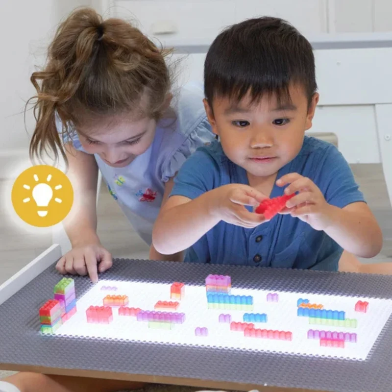 KIDKRAFT - Table d'Activité Lumineuse Building Bricks Play N Glow