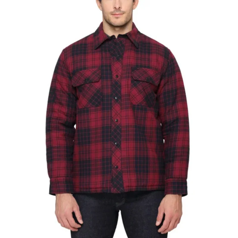 THE B.C. CLOTHING CO. - Chemise-Veste Matelassée à Capuchon pour Homme