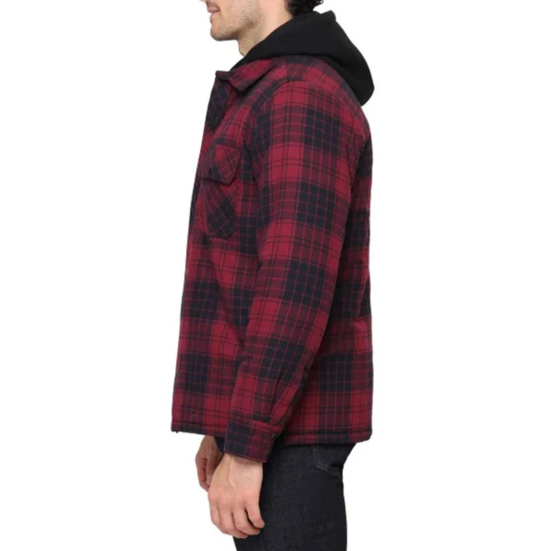 THE B.C. CLOTHING CO. - Chemise-Veste Matelassée à Capuchon pour Homme
