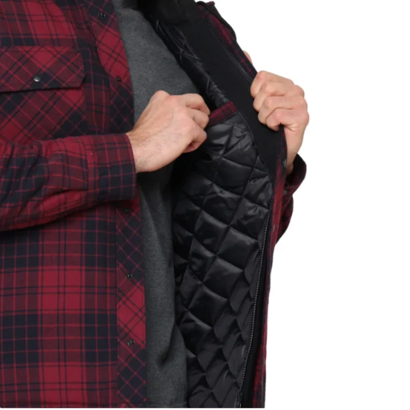 THE B.C. CLOTHING CO. - Chemise-Veste Matelassée à Capuchon pour Homme