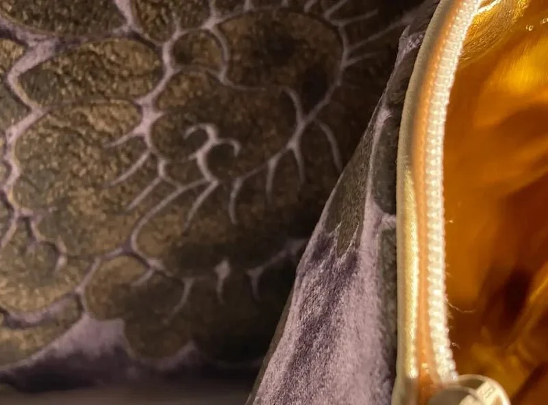 Lavender Make-Up Bag Purple Brocade