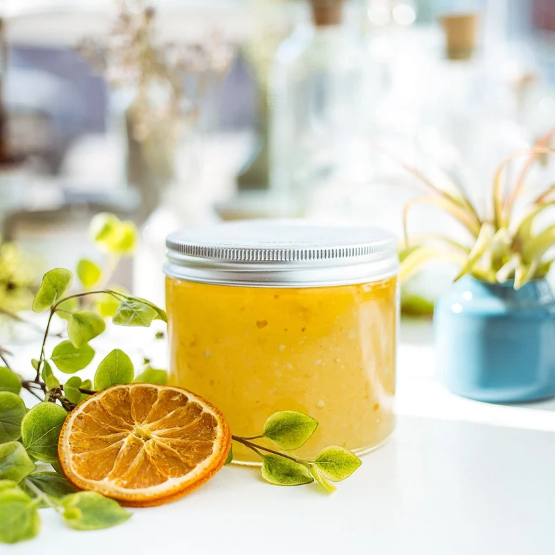 Body Scrub Happiness - Rose Geranium, Orange & Mint 250 ml