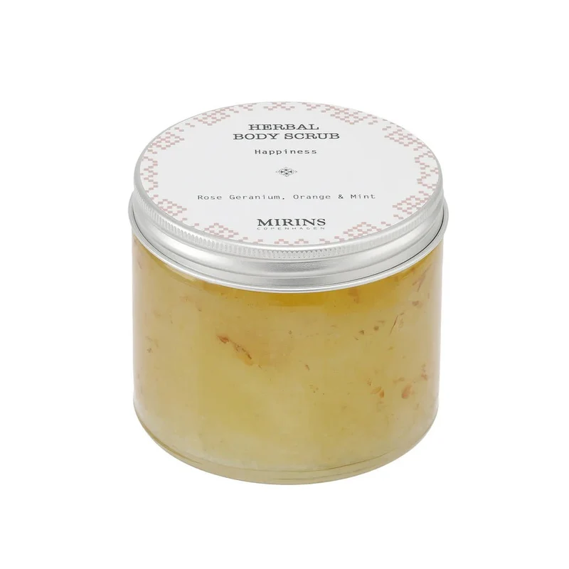 Body Scrub Happiness - Rose Geranium, Orange & Mint 250 ml