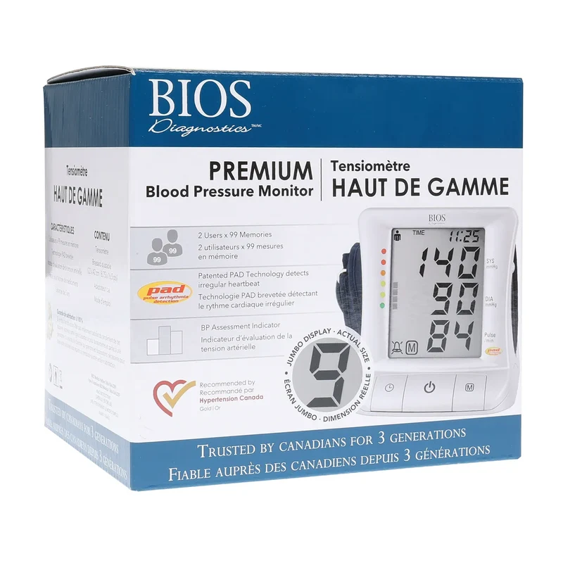 BIOS DIAGNOSTICS - Tensiomètre Haut de Gamme *Boite Ouverte*