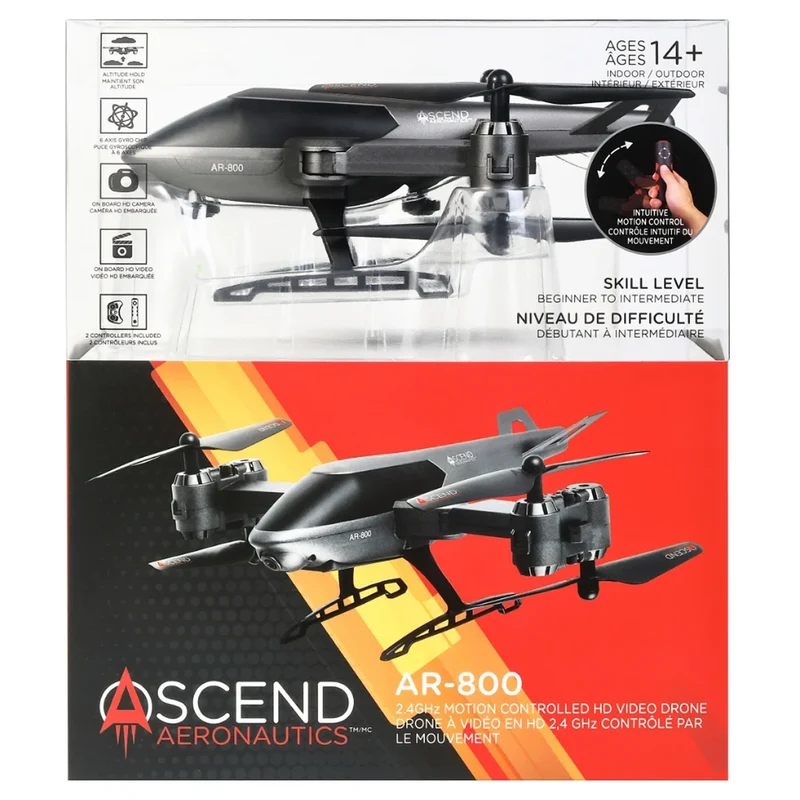 ASCEND AERONAUTICS - Drone à Vidéo HD 2,4 GHz Contrôlé par le Mouvement AR-800