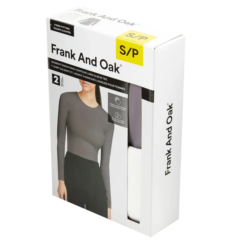 FRANK AND OAK - Paquet de 2 Chandails à Manches Longues Ajustés pour Femme