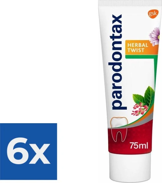 Parodontax - Tandpasta - Herbal Twist - Ginger & Mint - 75ml x 6